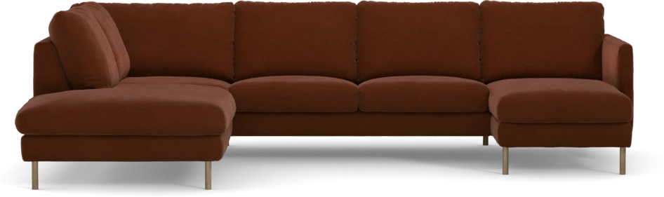 Madison - 2-sits soffa med divan vänster och schäslong höger - Orange