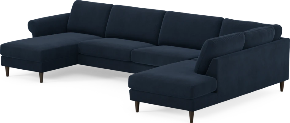 Bridge - 3-sits soffa med schäslong vänster och divan höger - Blå