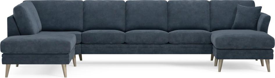Eden - 3-sits soffa med divan vänster och schäslong höger - Blå