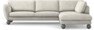 Madison Lux - 3-sits soffa med divan höger - Vit