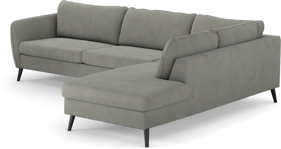 County - 2,5-sits soffa med divan höger - Grå