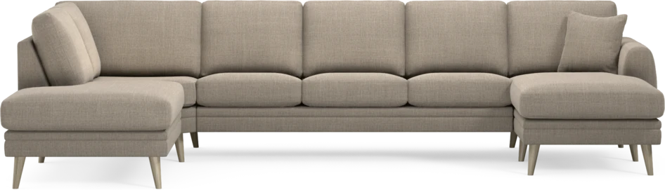 Eden - 3-sits soffa med divan vänster och schäslong höger - Beige