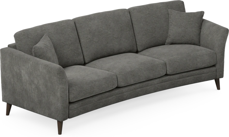 Eden - 3-sits soffa svängd - Grå