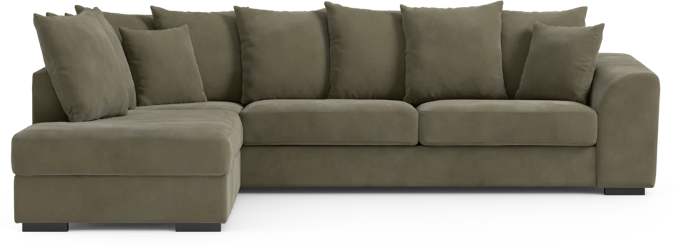 Town - 3-sits soffa med divan vänster - Grön