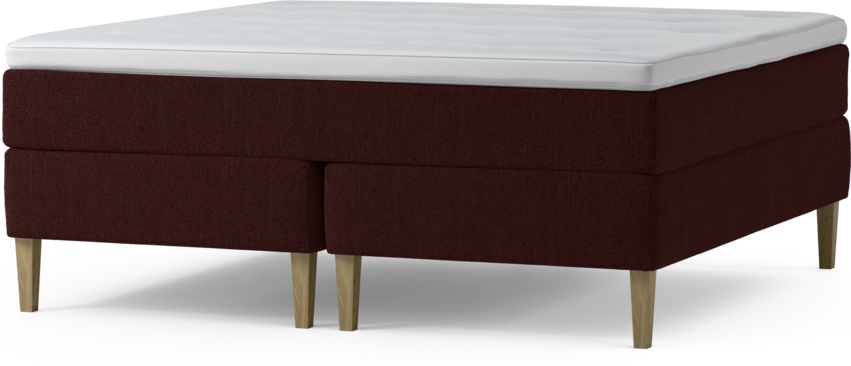 Delux Exclusive - Kontinentalsäng, dubbelsäng med bäddmadrass och sängben