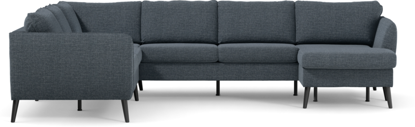 County - Hörnsoffa, 2+3-sits med schäslong höger - Blå