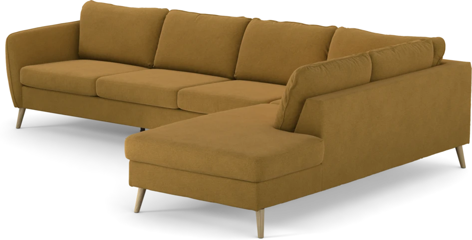 County - 3-sits soffa med divan höger - Gul