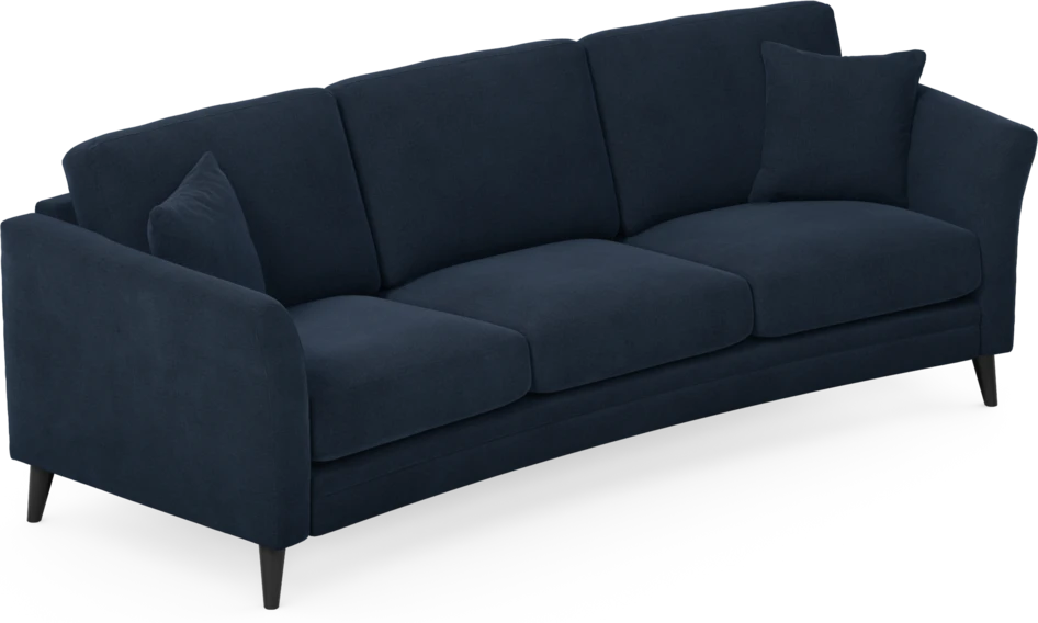 Eden - 3-sits soffa svängd - Blå