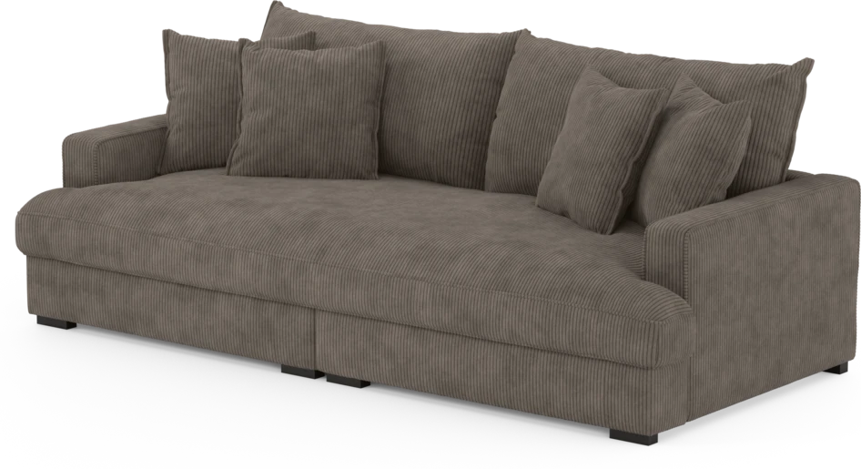 Rossi - 3-sits soffa, hel dyna - Brun