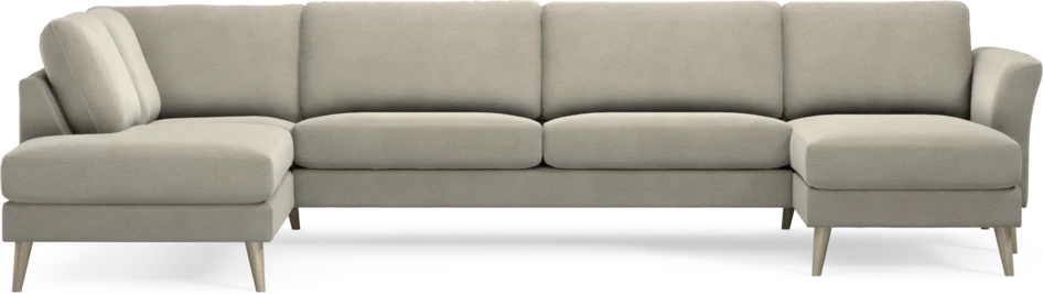 Bridge - 3-sits soffa med divan vänster och schäslong höger - Brun