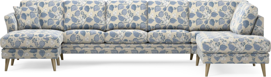 Eden - 3-sits soffa med schäslong vänster och divan höger - Flerfärgad