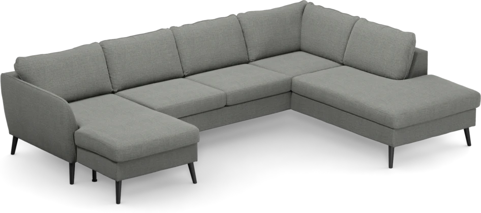County - 3-sits soffa med schäslong vänster och divan höger - Grå