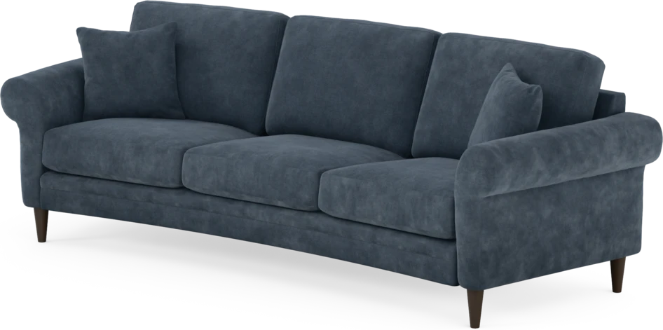 Eden - 3-sits soffa svängd - Blå
