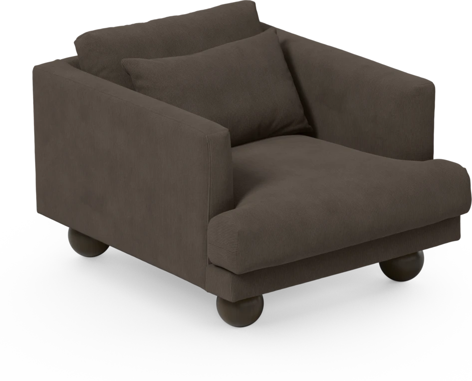 Harper - Fåtölj, 75 cm - Brun