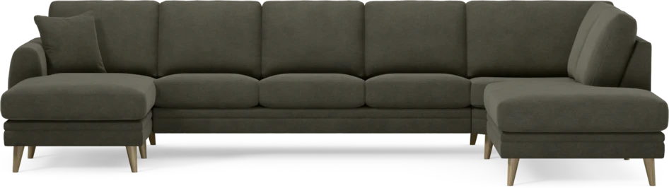 Eden - 3-sits soffa med schäslong vänster och divan höger - Grå
