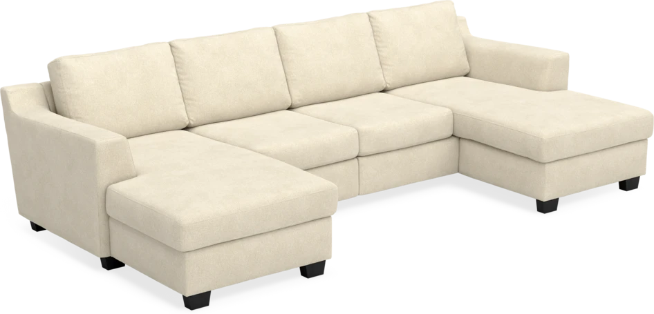 Friday - 2-sits soffa med två schäslonger - Beige