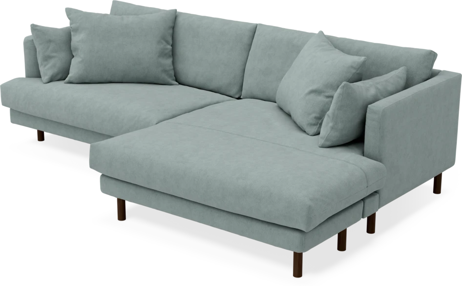 Harper - 4-sits med schäslong XL höger - Grön