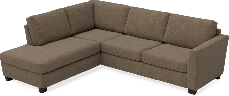 Friday - 2,5-sits soffa med divan vänster - Brun