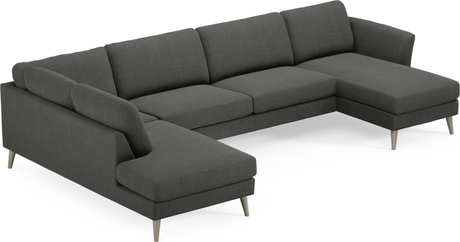Bridge - 3-sits soffa med divan vänster och schäslong höger - Grå