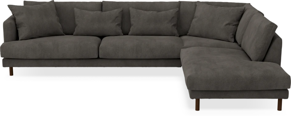 Harper - 3-sits soffa med divan höger - Grå