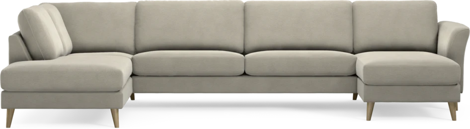 Bridge - 3-sits soffa med divan vänster och schäslong höger - Brun