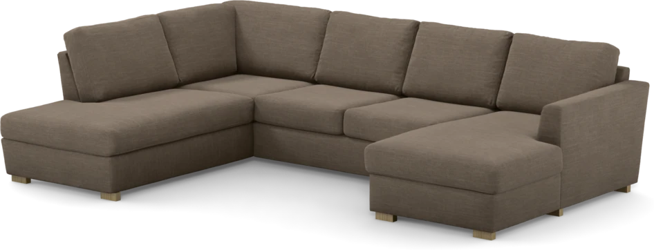 Friday - 3-sits soffa med divan vänster och schäslong höger - Brun
