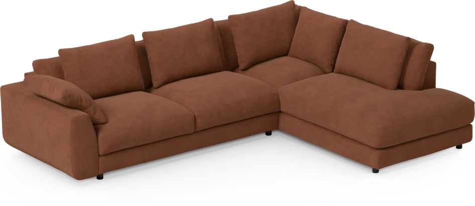 Amie - 3-sits med divan höger - Orange