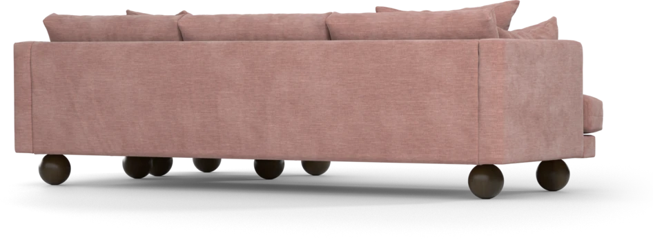 Harper - 4-sits med schäslong höger  - Rosa
