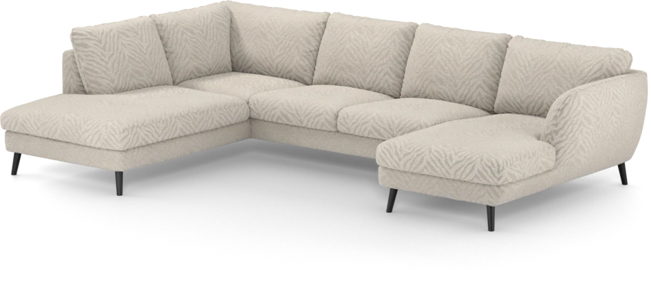 Madison - 2-sits soffa med divan vänster och schäslong höger - Vit