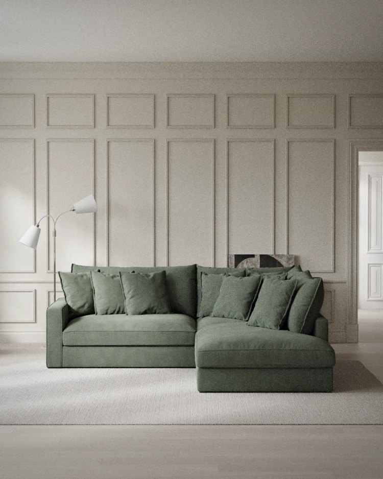 Rossi - 2-sits soffa med divan höger - inspiration