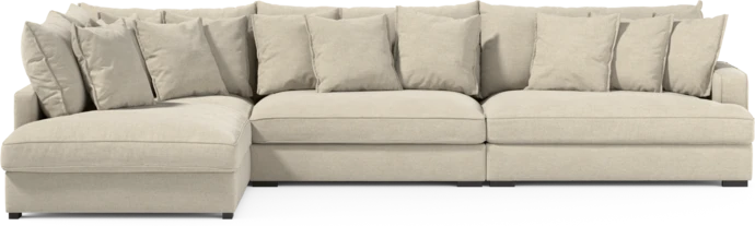 Rossi, 4-sits soffa med divan vänster