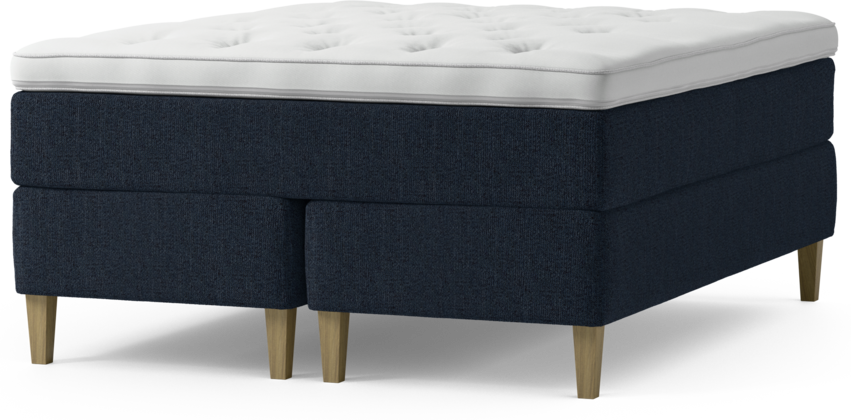 Delux Exclusive - Kontinentalsäng, dubbelsäng med bäddmadrass och sängben