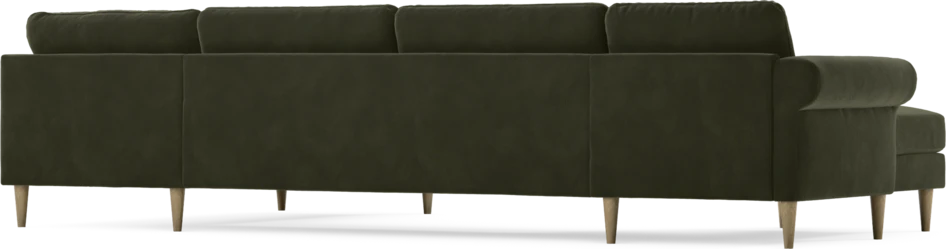 Bridge - 3-sits soffa med schäslong vänster och divan höger - Grön