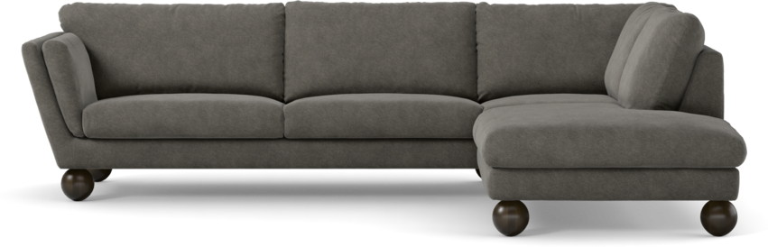 Madison Lux - 3-sits soffa med divan höger - Grå