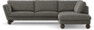 Madison Lux - 3-sits soffa med divan höger - Grå