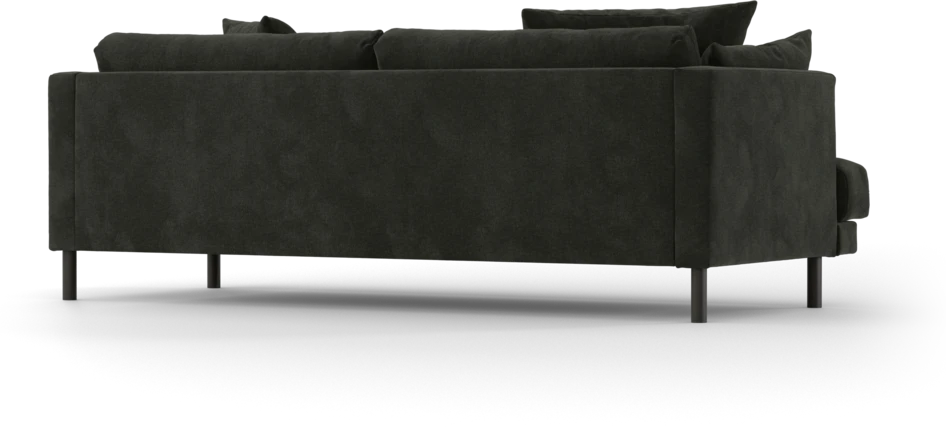 Harper - 3-sits soffa, hel dyna - Svart