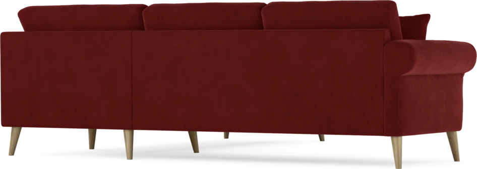 Eden - Hörnsoffa, 2,5+2,5-sits - Röd