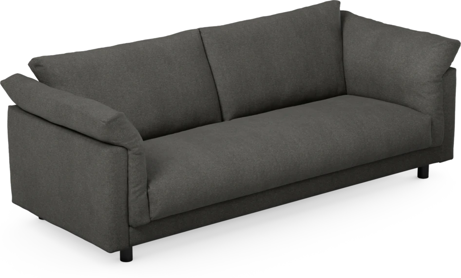 Cherrie - 3-sits soffa, hel dyna, fast klädsel - Grå
