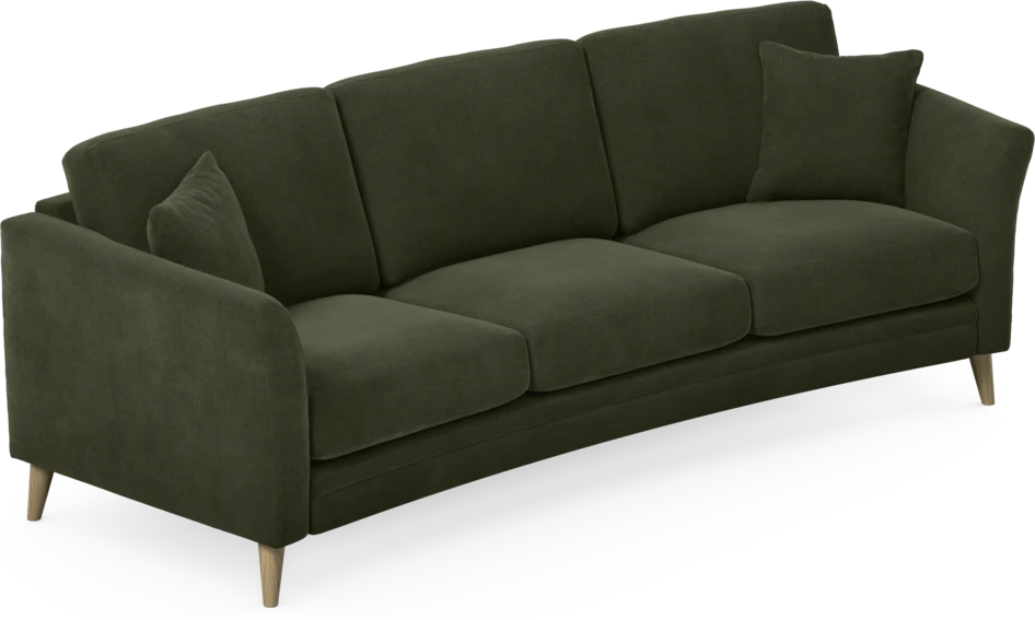 Eden - 3-sits soffa svängd - Grön