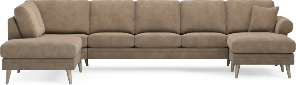Eden - 3-sits soffa med divan vänster och schäslong höger - Beige