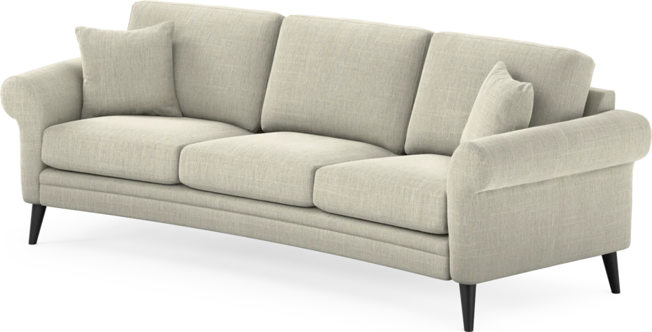 Eden - 3-sits soffa svängd - Beige