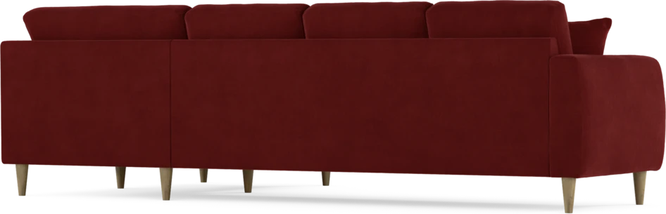 Eden - Hörnsoffa, 3+1-sits - Röd