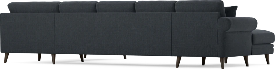 Eden - 3-sits soffa med schäslong vänster och divan höger - Blå