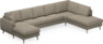 Eden - 3-sits soffa med schäslong vänster och divan höger - Beige