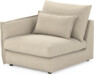 Pieces - 1-sits med armstöd vänster - Beige