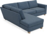 Friday - 2,5-sits soffa med divan vänster - Blå
