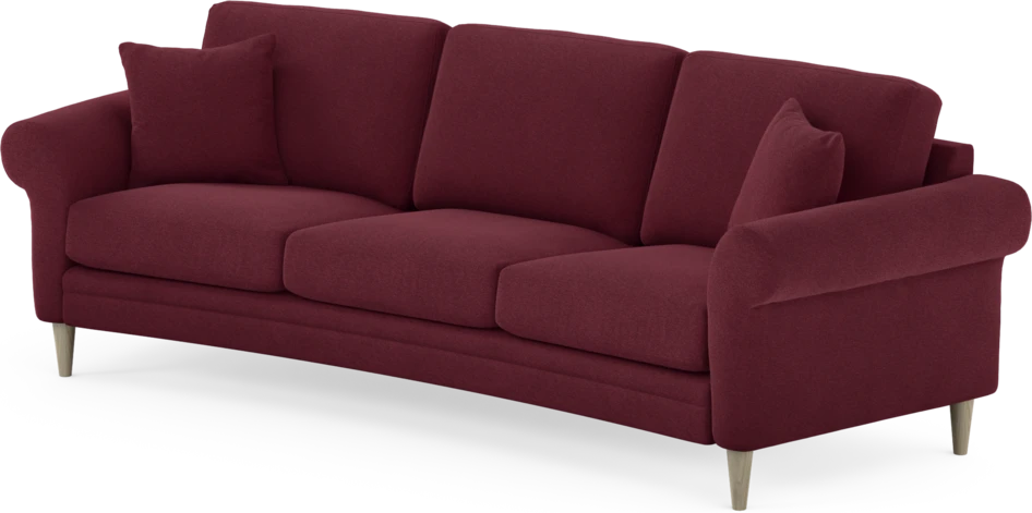 Eden - 3-sits soffa svängd - Röd