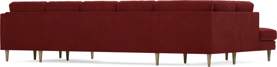 Eden - 3-sits soffa med divan vänster och schäslong höger - Röd