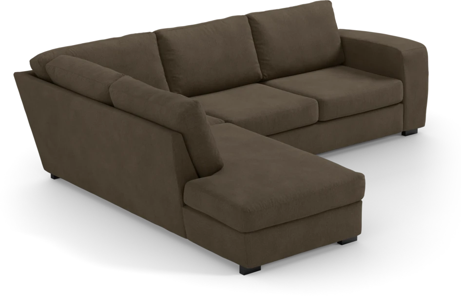 Friday - 2,5-sits soffa med divan vänster - Brun