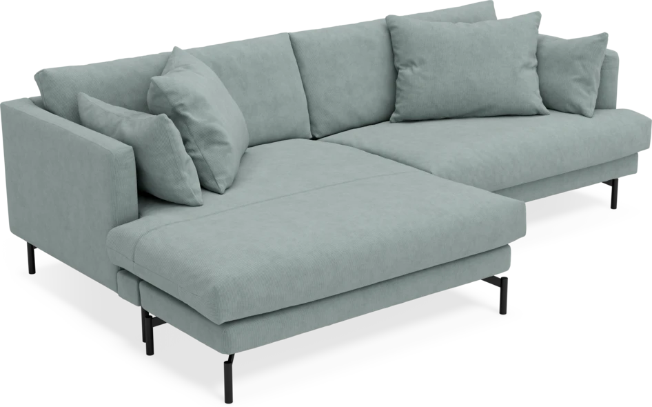 Harper - 4-sits med schäslong XL vänster - Grön